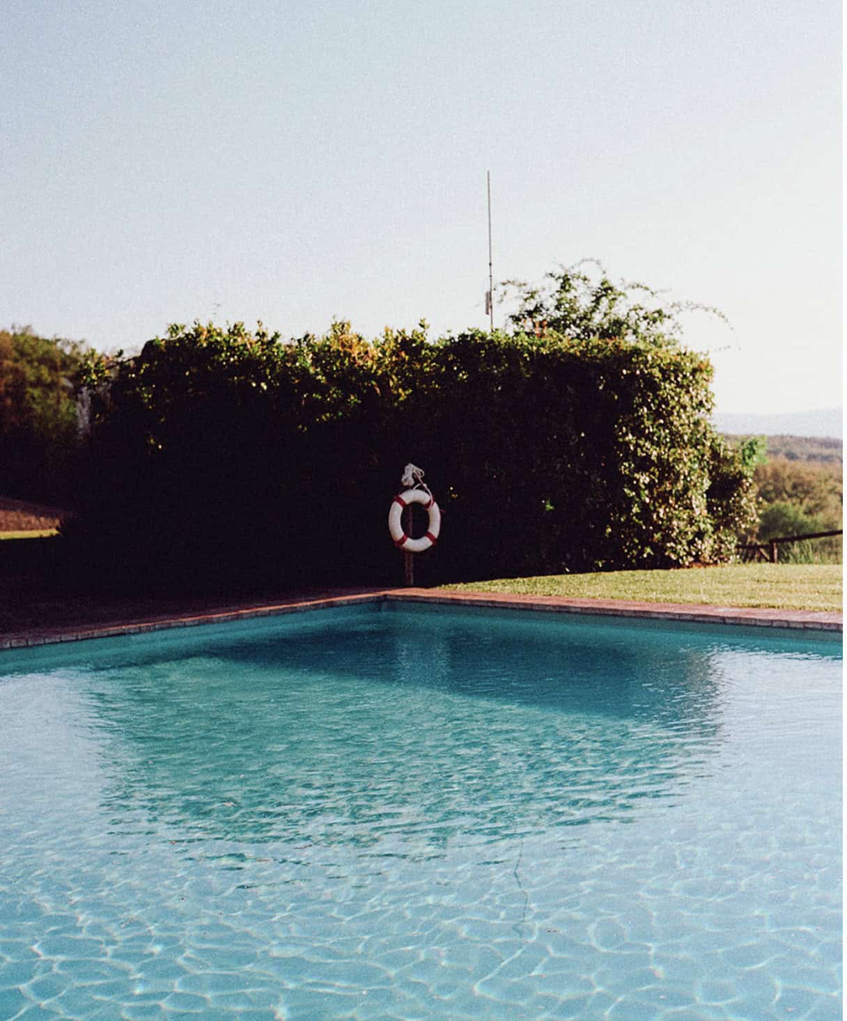 Pool party area at a Tuscany wedding venue in Italy